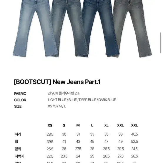 [BUNJANG] Pandorafit Bootcut Jeans - Dark Grey (XS) / [판도라핏] 부츠컷 청바지 Xs사이즈