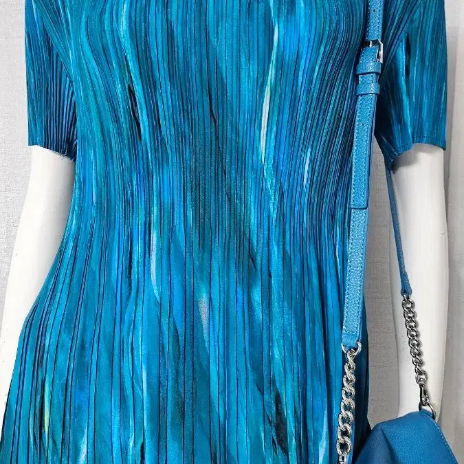 [BUNJANG] Blue Pleated Skirt / 색이쁜 푸른 플리츠..