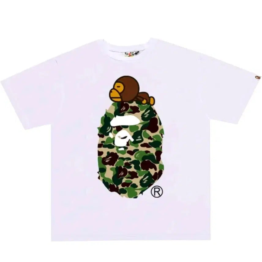 [SOLD OUT] 베이프 ABC 카모 마일로 온 빅 에이프 티셔츠