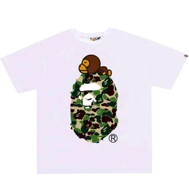 [SOLD OUT] 베이프 ABC 카모 마일로 온 빅 에이프 티셔츠