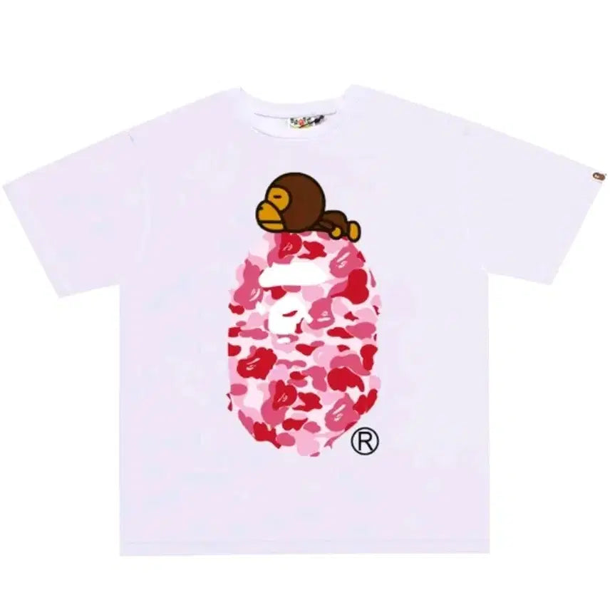 [SOLD OUT] 베이프 ABC 카모 마일로 온 빅 에이프 티셔츠