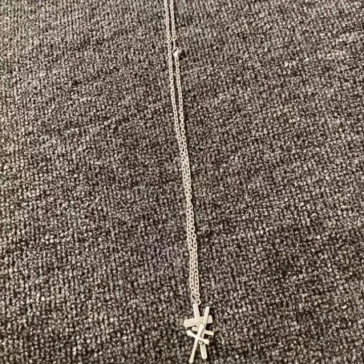 [BUNJANG] Undercover Cross Necklace / 언더커버 십자가 목걸이