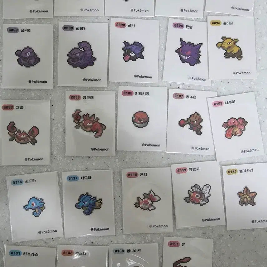 [BUNJANG] Pokemon Pixel Tteobuseal 44 Types Bundle Set / 포켓몬 픽셀 띠부씰 44종 일괄