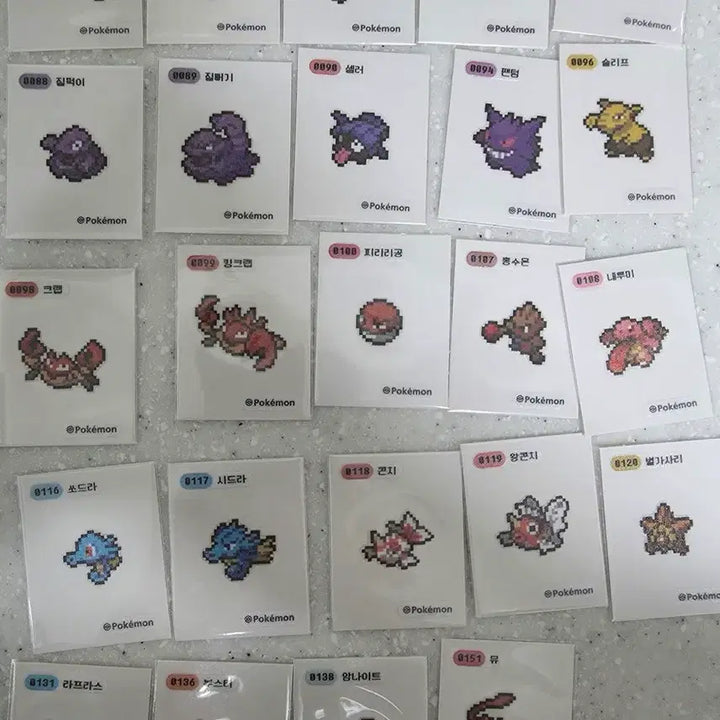 [BUNJANG] Pokemon Pixel Tteobuseal 44 Types Bundle Set / 포켓몬 픽셀 띠부씰 44종 일괄