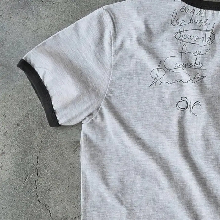 [BUNJANG] Slow Acid Washed Nomad Ringer T-Shirt (L Size) / 슬로우 애시드 워시드 노마드 링거 반팔 티셔츠 L size