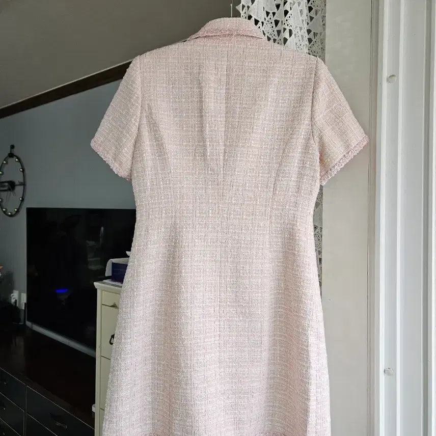 [BUNJANG] New Half-Sleeve Tweed Dress / 새상품 반팔 트위드 원피스