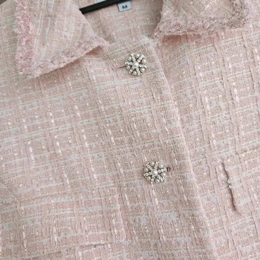 [BUNJANG] New Half-Sleeve Tweed Dress / 새상품 반팔 트위드 원피스