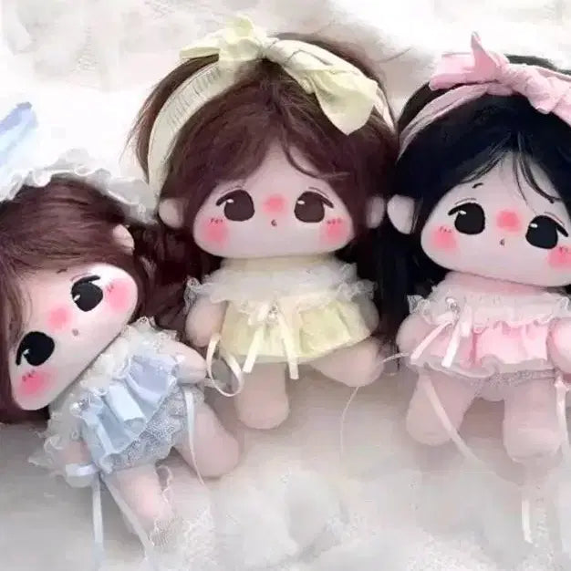 [BUNJANG] 10cm Plushie Clothes Yellow Fluffy Cream Rabbit / 10cm 솜인형옷 폭신크림토끼 옐로우