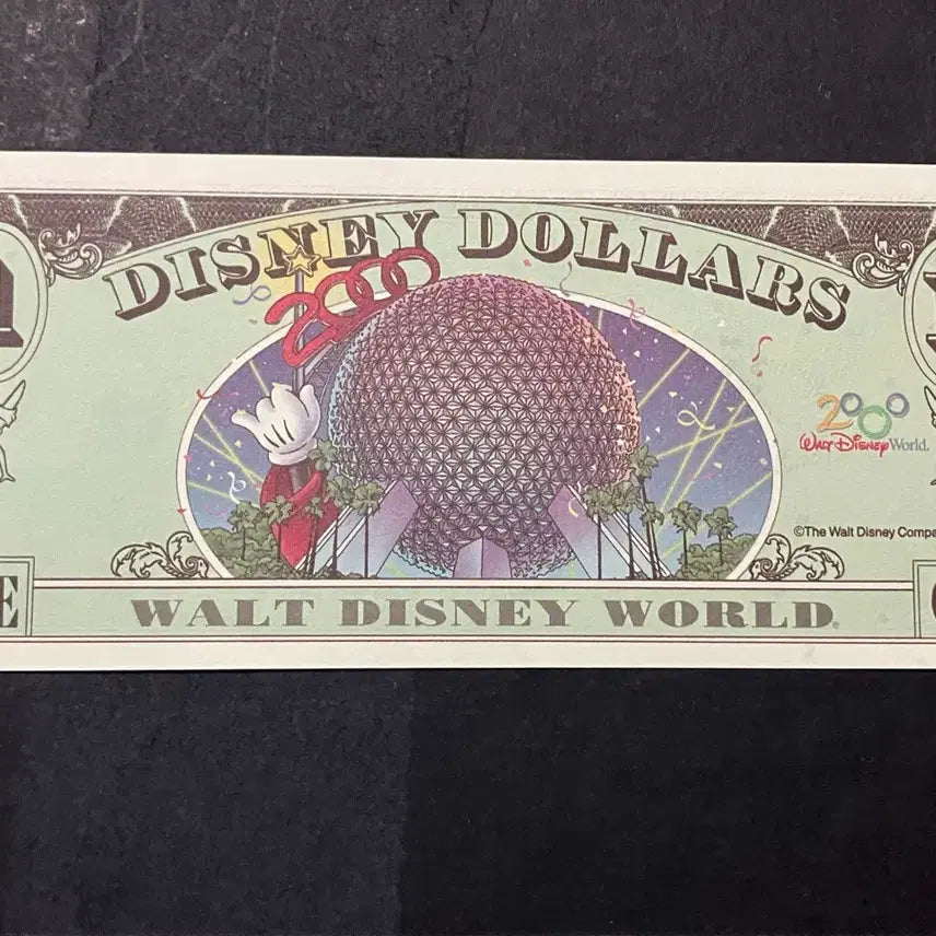 [BUNJANG] Disney Millennium Series 2000 1 Dollar Bills Set (Sequential Serial Numbers) / [완미/미사용] 2000년 밀레니엄 디즈니 1달러 2장 연번호 포함)