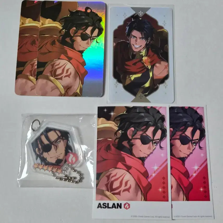 [BUNJANG] Lord of Heroes Aslan Photocard Acrylic Keyring Bundle Set / 로드오브히어로즈 로오히 아슬람 포토카드 카드 아크릴키링 일괄