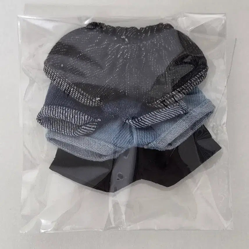[BUNJANG] 10cm Doll Clothes Bundle Set (Jeans x3, Black Pants x1) / 10cm 솜인형옷 청바지3 검은바지1 4종 일괄
