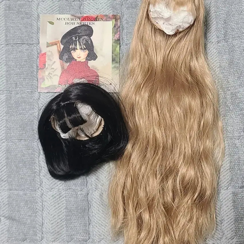[BUNJANG] Maculli Brokin MSD Short Wig &amp; Misangje Wig Doll Accessory Bundle Set / 일괄)맥컬리 브로킨 usd 단발, 미상제 가발 구체관절인형