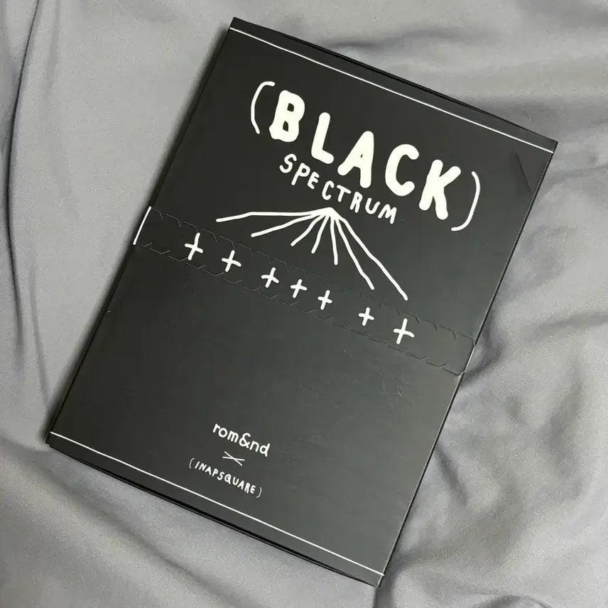 [BUNJANG] Rom&amp;nd INAPI Square Black Spectrum Box Eyeshadow Palette + Lip Gloss + Mini Bag Set / 롬앤 이나피 블랙 스펙트럼 박스 섀도우 팔레트 + 립글로스 + 미니백