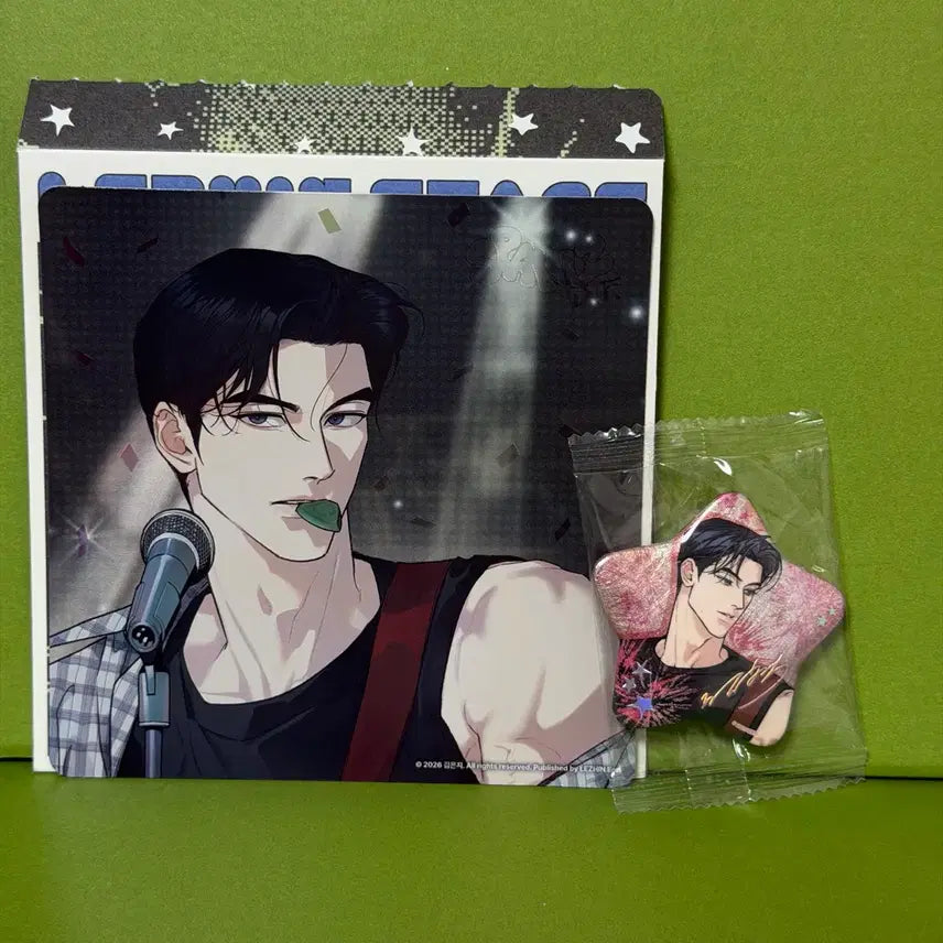 [BUNJANG] Sparkles Limited Run Badge &amp; Postcard Set / 스파클즈 리미티드런 뱃지 1종, 엽서 1종