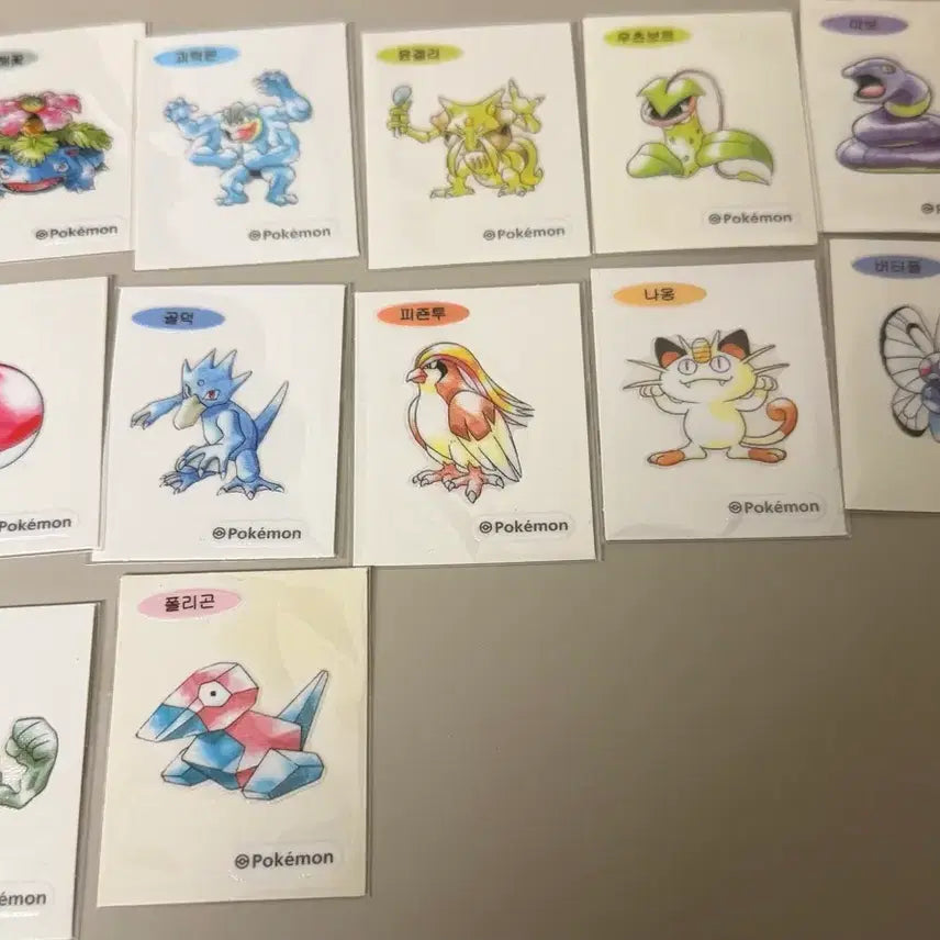 [BUNJANG] Pokemon Tteokbokki Stickers Artwork Set (12 Types) / 포켓몬 띠부씰 아트워크 12종 일괄판매