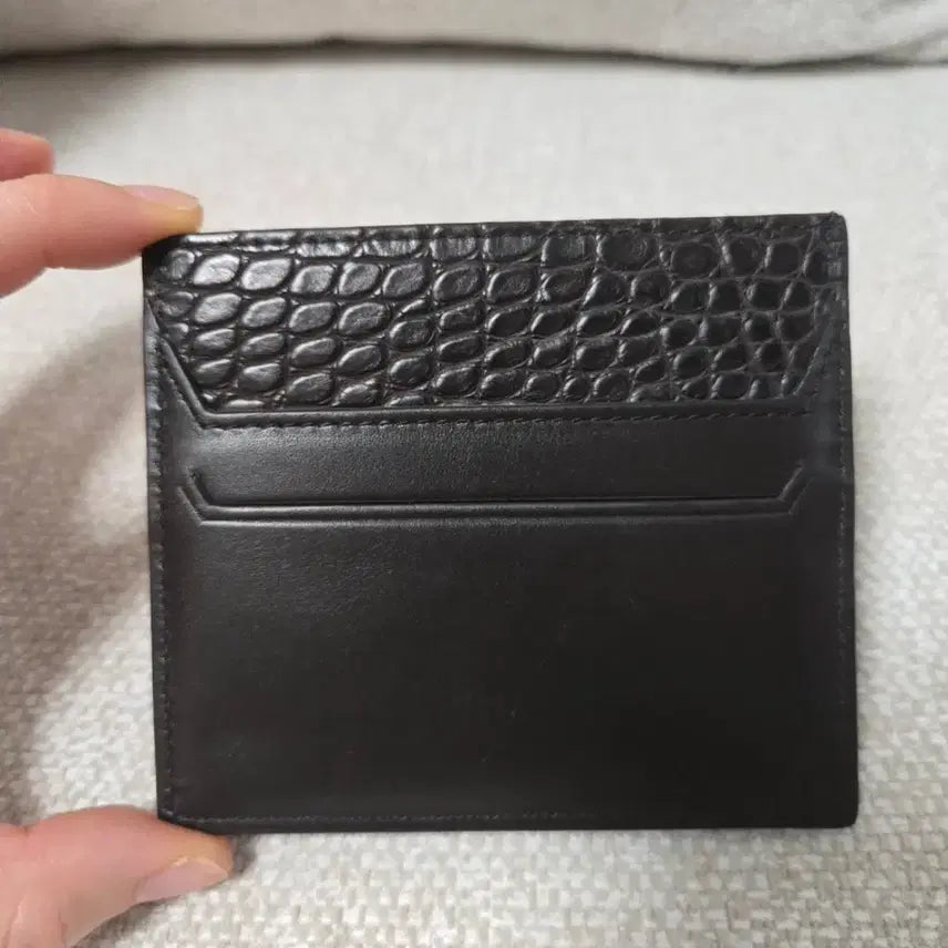 [BUNJANG] Bottega Veneta Alligator Leather Card Holder Brown / [S급/정품] 보테가 베네타 카드지갑 악어가죽 브라운