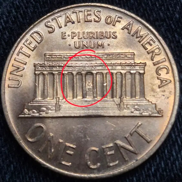 [BUNJANG] 1968 D Lincoln Cent Off-Center Strike Error Coin - Uncirculated / 1968년D 링컨 센트 오프센터 L자 붙음  뒷면 압인에러 (완전미사용)