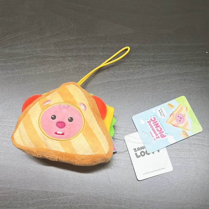 [BUNJANG] Official Jjanmangrupi Picnic Sandwich Keychain / 정품 잔망루피 피크닉 샌드위치 키링