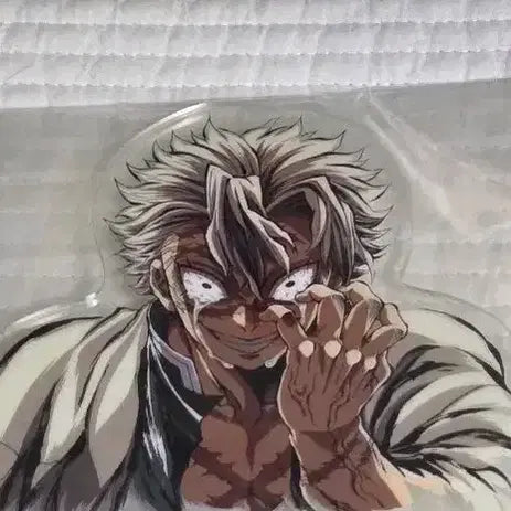 [BUNJANG] Demon Slayer: Kimetsu no Yaiba Mugen Train Arc Web Shop Kuze Sanemi Acrylic Stand + Bromide + Badge Set / 귀멸 무한성 웹샵 쿠지 C상 사네미 아크릴 스탠드