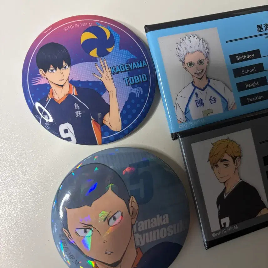 [BUNJANG] Haikyu!! Profile Badge Bundle - Kageyama, Tanaka, Hoshiumi, Atsumu / 반택포)하이큐 뱃지 프로필 일괄 카게야마 다나카 호시우미 아츠무