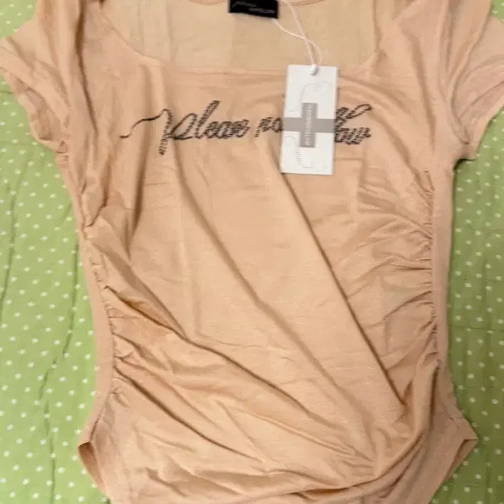 [SOLD OUT] [새상품]플리즈노팔로우 로미 로고탑(피치)