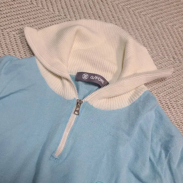 [BUNJANG] G/Fore Blue/Ivory Half-Zip Knit Size 90 / 90) 지포어 G/Fore 블루/아이보리 하프집업 니트