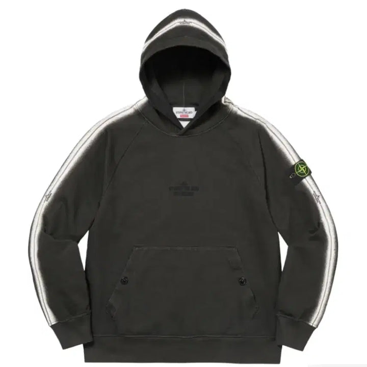 [BUNJANG] Supreme x Stone Island Striped Hoodie XL / 슈프림 스톤 아일랜드 스트라이프 후드