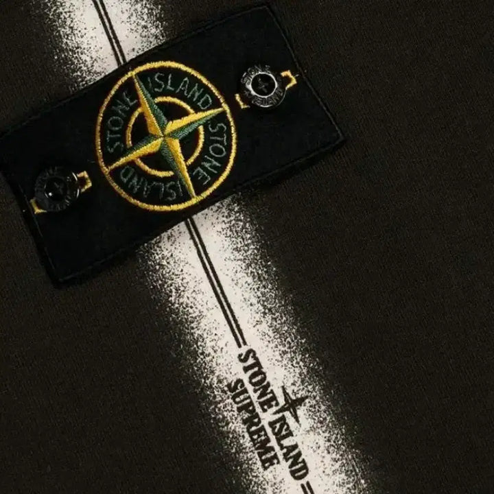 [BUNJANG] Supreme x Stone Island Striped Hoodie XL / 슈프림 스톤 아일랜드 스트라이프 후드