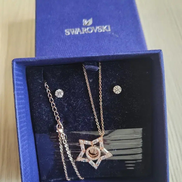[SOLD OUT] 스와로스키  로즈골드목걸이  귀거리