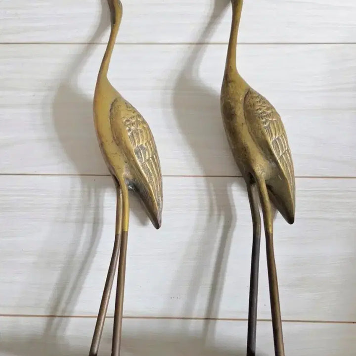 [BUNJANG] Pair of Brass Crane Statues / 장식용 두루미 황동
