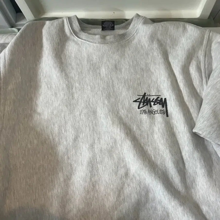 [BUNJANG] Stussy LA Sweatshirt Gray / 스투시 LA 맨투맨 그레이