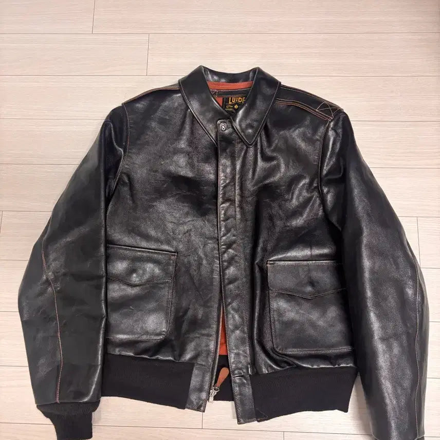 [BUNJANG] L-Size Tea-Core Horsehide A-2 Leather Jacket / (Lsize) 차심말가죽 a-2 가죽자켓