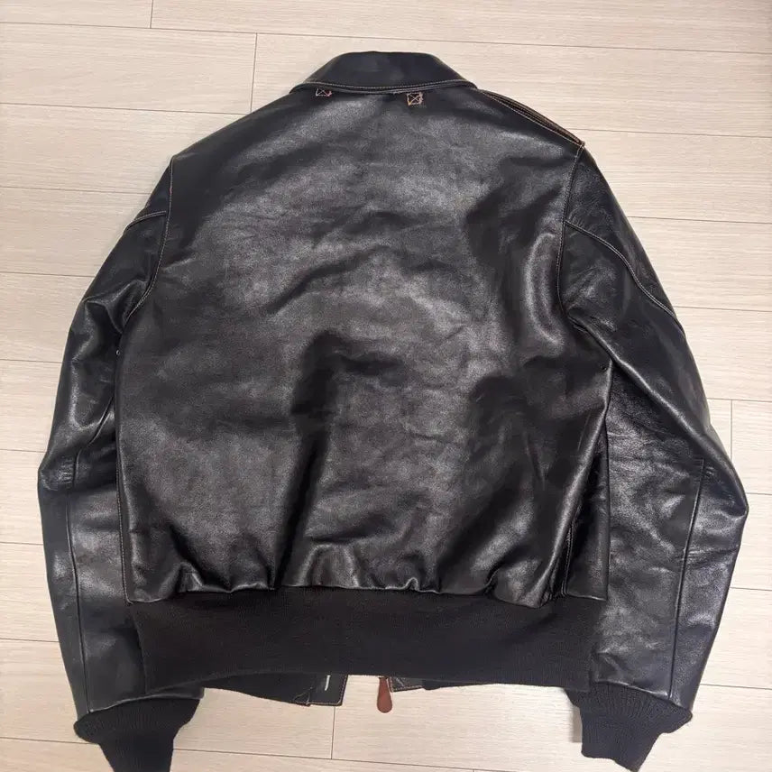 [BUNJANG] L-Size Tea-Core Horsehide A-2 Leather Jacket / (Lsize) 차심말가죽 a-2 가죽자켓