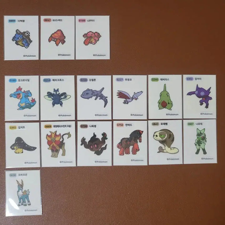 [BUNJANG] Pokemon Stickers (Pixel, Season 3, 4, 5) Individual Sale / 포켓몬 띠부씰 (픽셀, 시즌3,4,5) 개별판매
