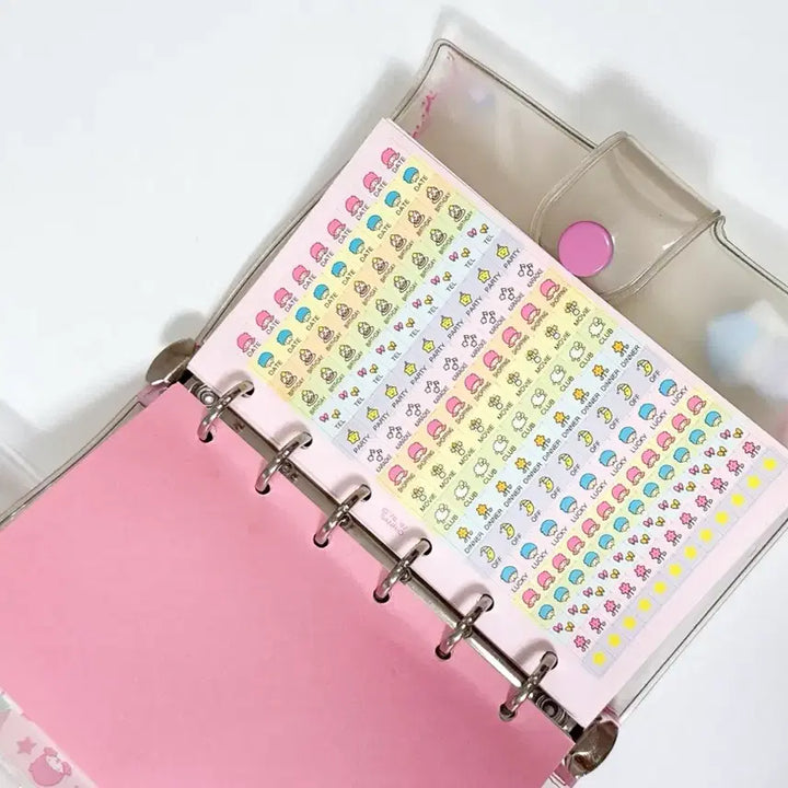 [BUNJANG] Sanrio Kiki &amp; Lala 6-Hole Diary Binder / 키키라라다이어리 키키라라바인더 고전키티다이어리 헤이세이