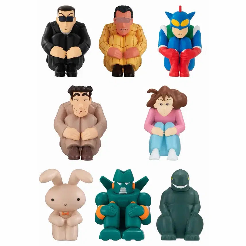 [BUNJANG] Bandai Crayon Shin-chan Machiboke Gacha Figure Set (8 Types) / [세트] 반다이 짱구 마치보케 언제오려나 가챠 피규어 8종 일괄