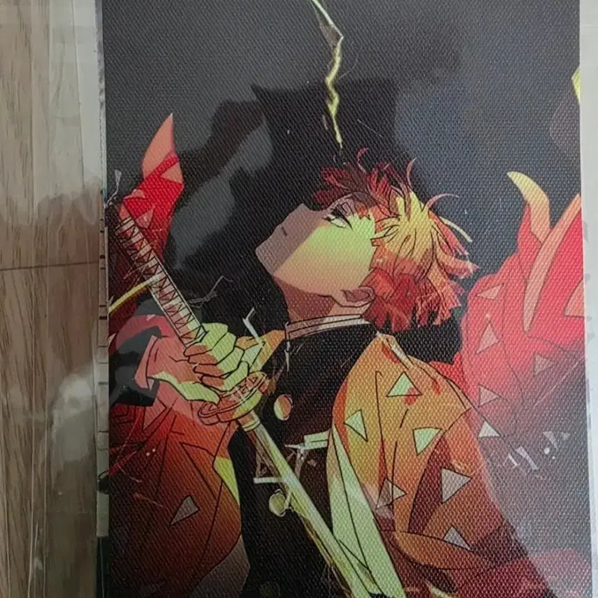 [BUNJANG] Demon Slayer Agatsuma Zenitsu Illustrated Scroll / 귀멸의 칼날 아가츠마 젠이츠 일러스트 족자봉