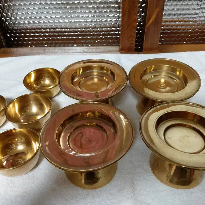 [BUNJANG] Yugi Brass Bowl and Saucer Set / 유기 놋그릇 잔대세트