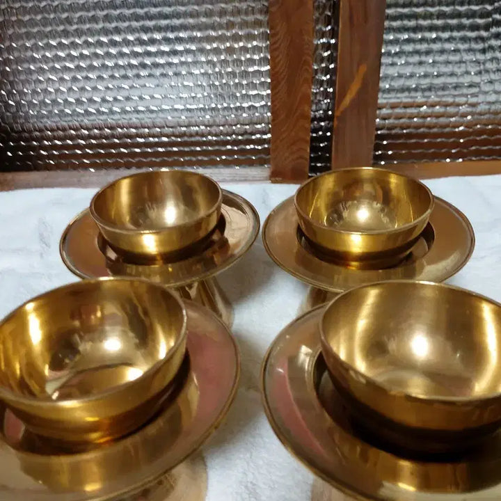 [BUNJANG] Yugi Brass Bowl and Saucer Set / 유기 놋그릇 잔대세트