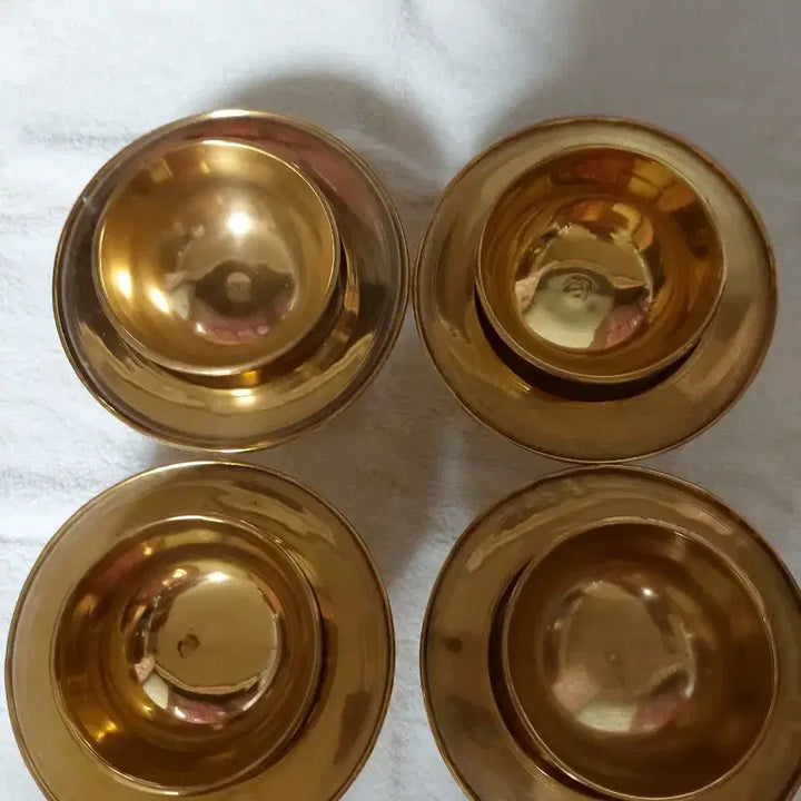 [BUNJANG] Yugi Brass Bowl and Saucer Set / 유기 놋그릇 잔대세트