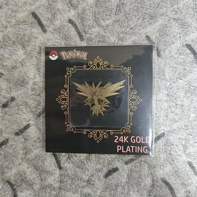 [BUNJANG] Pokemon 24K Gold Plated Zapdos Sticker / 포켓몬 24K 썬더 금도금 스티커