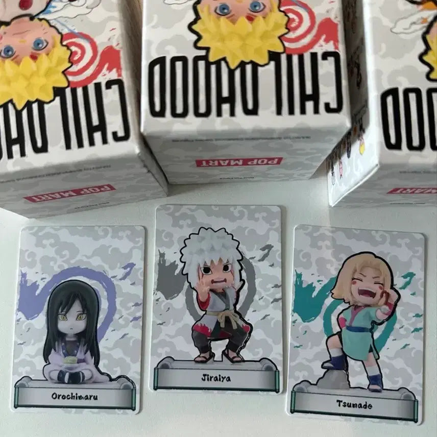 [BUNJANG] Pop Mart Naruto The Legendary Sannin Orochimaru, Tsunade, Jiraiya Childhood Figures Set / 팝마트 나루토 전설의 3닌자 오로치마루 츠나데 지라이야 유년기 피규어