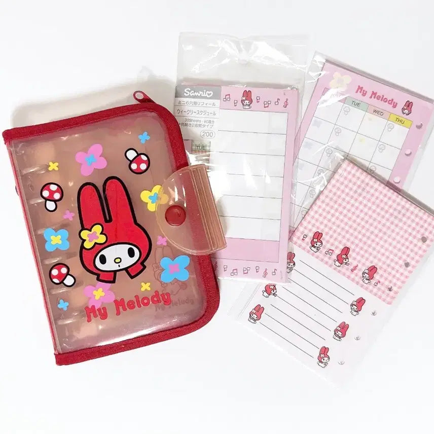 [BUNJANG] Sanrio My Melody &amp; Hello Kitty Vintage Diary Set / 빨간마멜 마이멜로디다이어리 고전마멜 고전키티다이어리