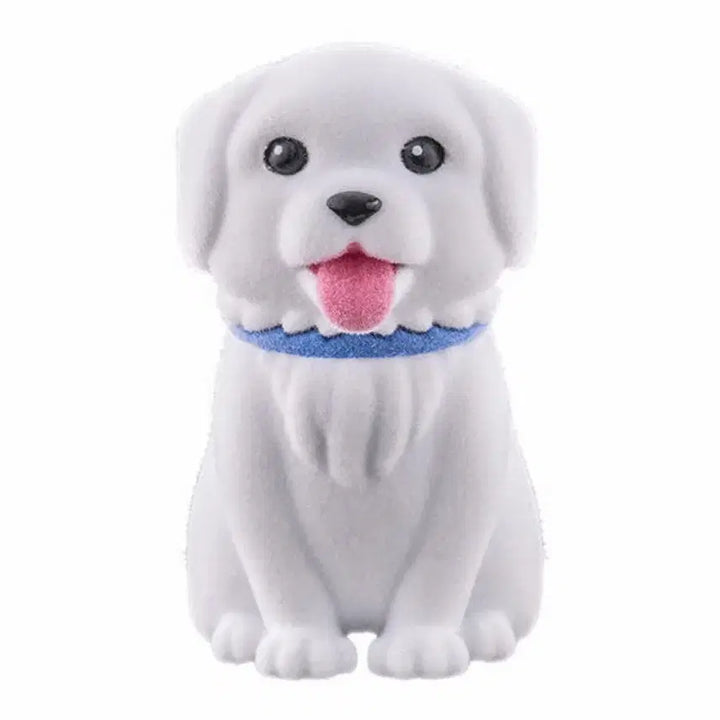 [BUNJANG] Bandai Crayon Shin-chan Shiro Fluffy Doll Gacha Figures Complete Set of 7 / [세트] 반다이 짱구 흰둥이 플로키돌 가차 피규어 전7종 일괄