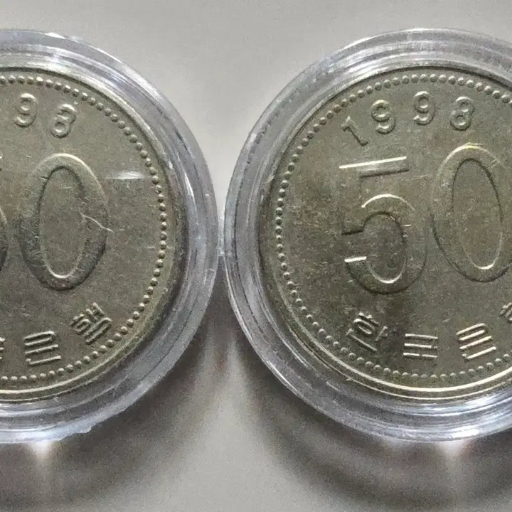 [BUNJANG] 1998 50th Anniversary Rotation Error Coin (Set of 2) / 50주 1998년 회전에러 2점
