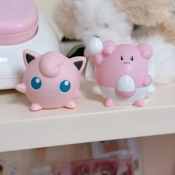 [BUNJANG] Vintage Bandai Pokemon Jigglypuff &amp; Chansey Finger Puppet Figures / 고전 반다이 포켓몬 푸린 해피너스 손가락 피규어