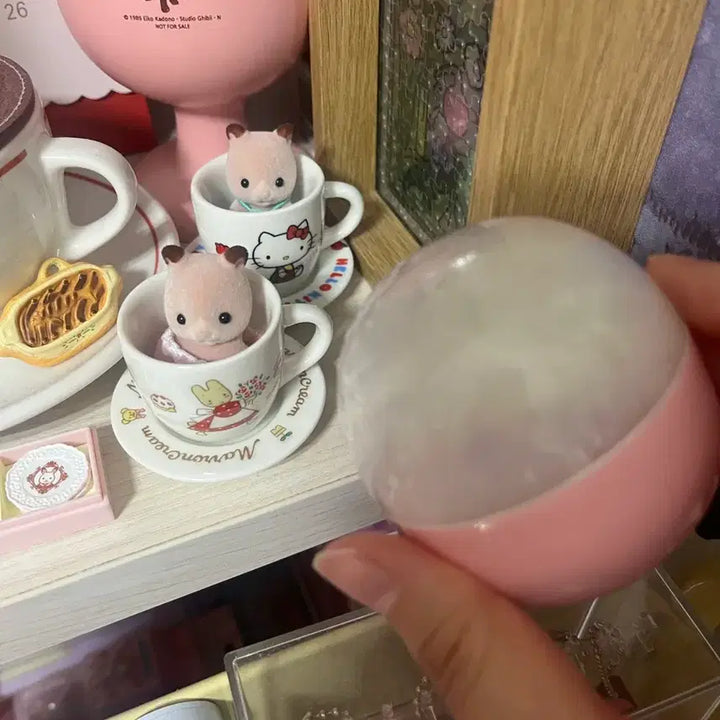 [BUNJANG] Sanrio Pochacco Ceramic Cup &amp; Saucer Gacha Figure Set (Sealed) / 산리오 !포차코! 컵 가챠 미개봉