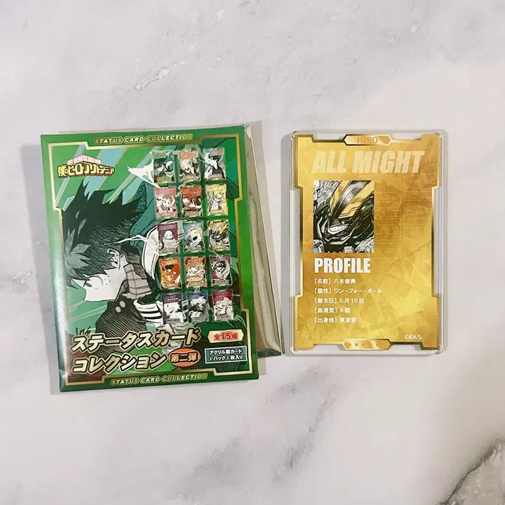 [BUNJANG] My Hero Academia All Might Jump Shop Status Card Vol. 2 / 히로아카 올마이트 점프샵 스테이터스 카드 2탄