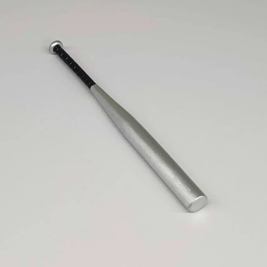 [BUNJANG] Silver Baseball Bat 1/6 Scale with Black Handle / 검정손잡이 은색 야구방망이(12인치 피규어)