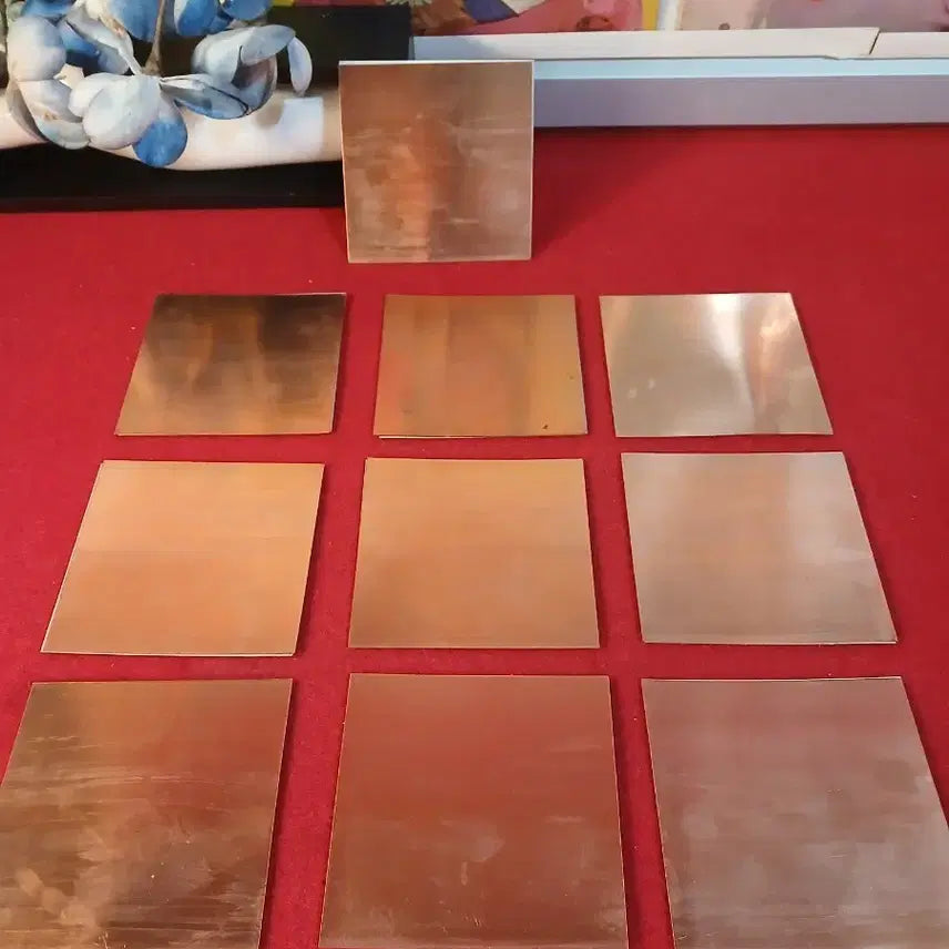 [BUNJANG] Unused Copper Plate 10 Pieces (10x10) / 미사용 동판 10장 10*10